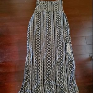 Black and white maxi skirt